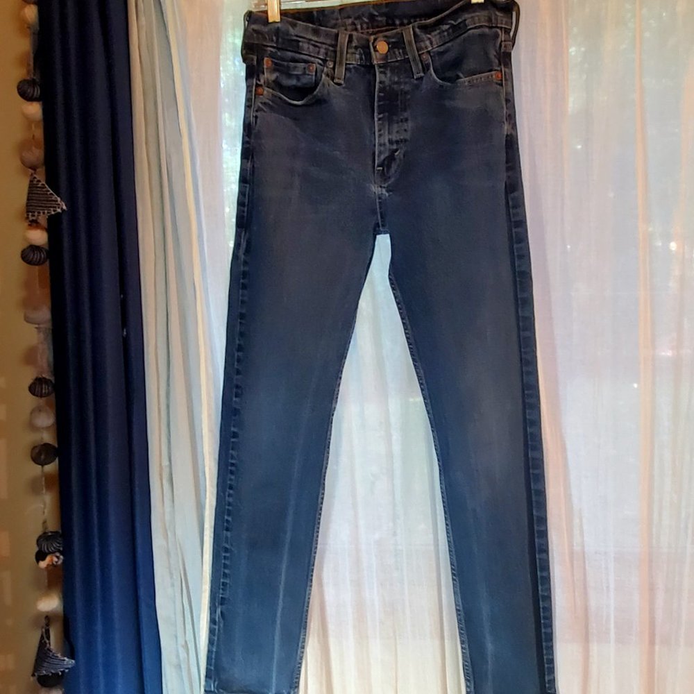 Rare LEVI'S 510 JEANS Skinny Fit 32" W x 32" L with Rare Blank Red Tab A… - Picture 8 of 16